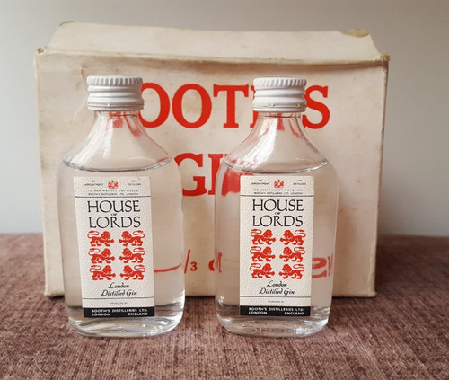Caja De Botellas En Miniatura Booth's House Of Lords Gin (Usado)