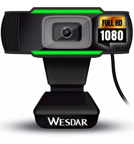 Imagen 2 de 8 de Camara Web Webcam Usb Pc Full Hd 1080p Plug & Play Microfono