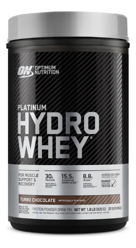 Hydro Whey Proteína Isolate 1.75 Lb - Optimum Nutrition Sabor Turbo Chocolate