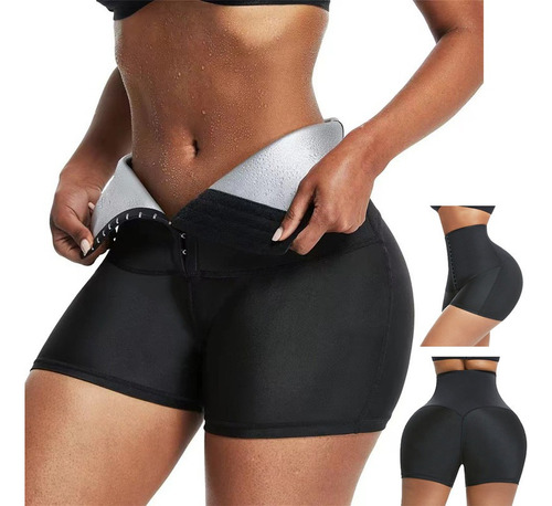 Shaped Shorts Sauna Effect High Waisted Track Pants