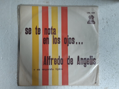 Disco Lp Se Te Nota En Los Ojos / Alfredo De Angelis / Odeon