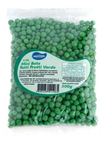 Mini Bala Confeito Horizon - 500gr Cores Verde