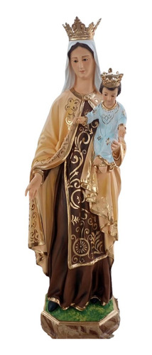 Imagem Nossa Senhora Do Carmo Com Coroa, Resina, 120cm
