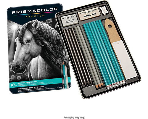 Prismacolor Premier Graphite Pencils With Erasers  Sharpener