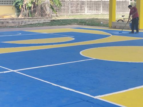 Pintura Para Cancha Deportiva Color Gris Cemento. Galón