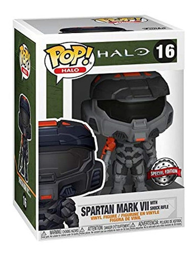Funko Pop! Halo Spartan Mark Vii 7 Con Rifle De Choque