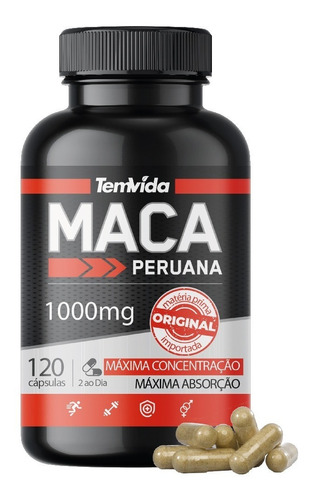 Suplemento em cápsula Tem Vida  Premium Maca Peruana maca peruana pura em pote de 125g 120 un