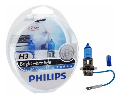 Lampara Crystal Vision Philips X2 - H3 12v 55w + Posición