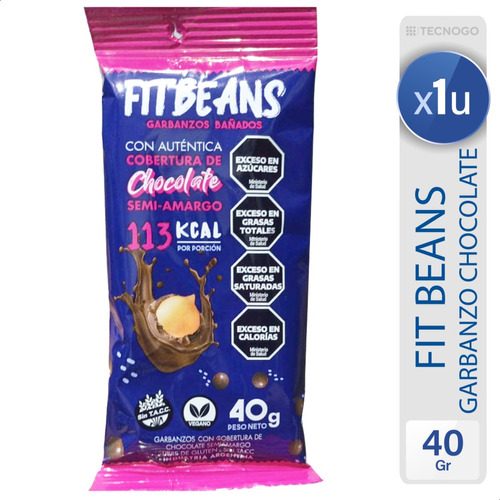 Snack Fit Beans Garbanzo Sabor Chocolate Dulce Sin Tacc