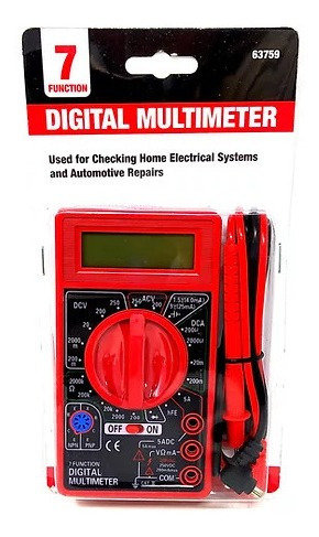 Multímetro Digital Económico 7 Funciones 63758/63759