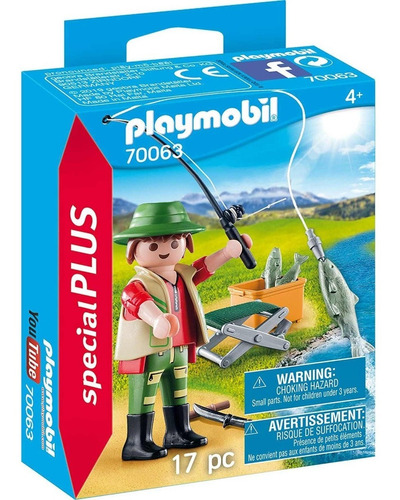 Playmobil Special Plus 70063 Muñeco Pescador Original Intek