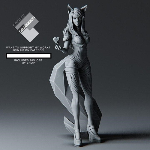 Archivo Stl Impresión 3d - League Of Legends Ahri