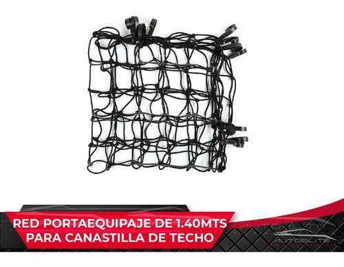 Imagen 2 de 10 de Red Malla Sujeta Equipaje Para Canastilla De Techo 1.40 Mts