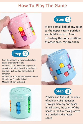 Cubo Frijol Mágico Giratorio Para Dedos, Juguetes Educativos