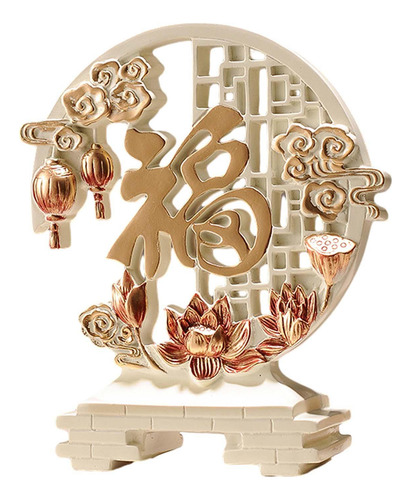 Figura Decorativa De Resina De Estatua De Personaje Fu Para