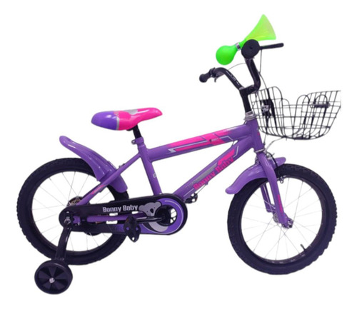 Bicicletas Para Niña Rin 16 Con Luces Y Cesta Mayor Y Detal