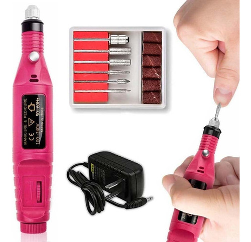 Pulidor De Uñas, Lima De Uñas Eléctrica Kit De Taladro 6pcs