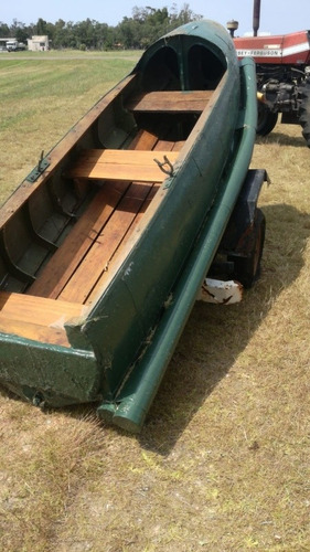 Aluminio Y Madera Bote Y Carro
