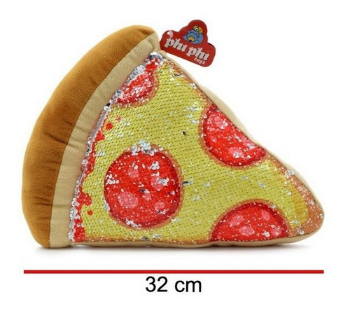Peluche Pizza Con Lentejuelas 32cm Ar1 7971 Ellobo