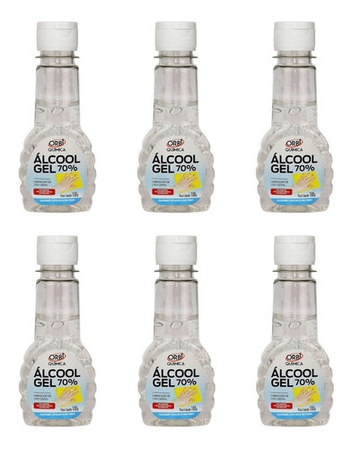 Imagem 1 de 5 de Alcool Gel 70 % Bactericida 100g De Bolsa / Bolso Anvisa C/6