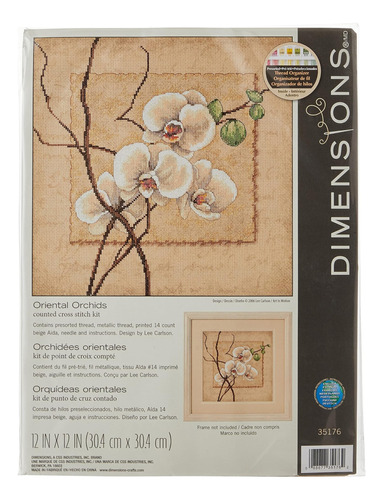 Dimensions Oriental Orchids Counted Cross Stitch Kit, 14 Cou