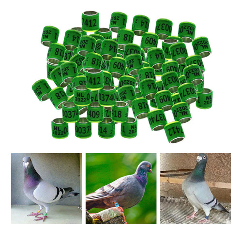 Nuevo 100x 2022 Aluminio Bird Racing Pigeon Pierna Anillos