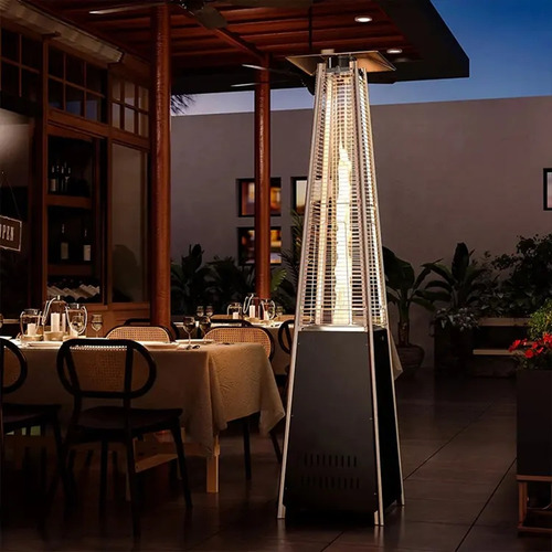 Aquecedor Ambiente Externo A Gas Area Externa Inox Preto