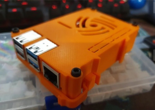 Case/base Fixadora Raspberry Pi 4 - Trilho Din