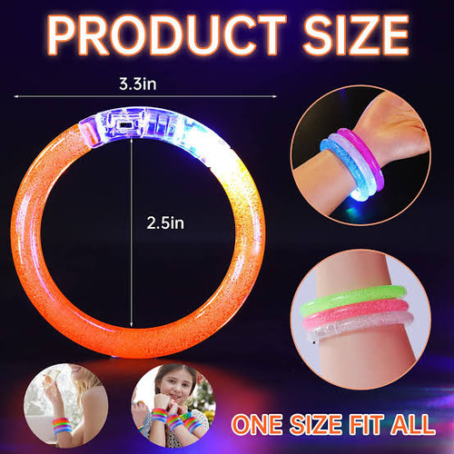 120 Pulseras Luz Led Luminosa Colores Fiesta Evento Batucada