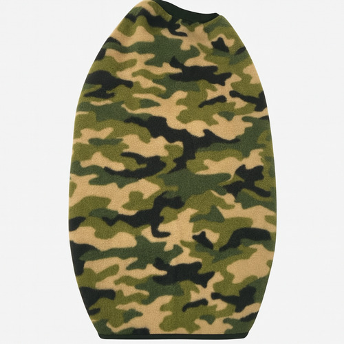Poncho Polar Chaleco Estampado Perros Ropa Invierno Abrigo Talle 7 --- Camuflado