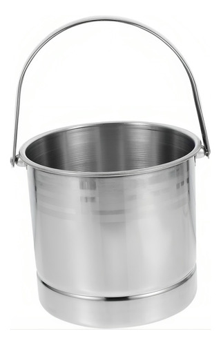Balde Hielo Acero Inoxidable Con Pinza Diametro 14.5 Cm Color Plateado