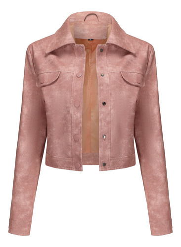 Chamarra Corta Con Botones Streetwear For Mujer