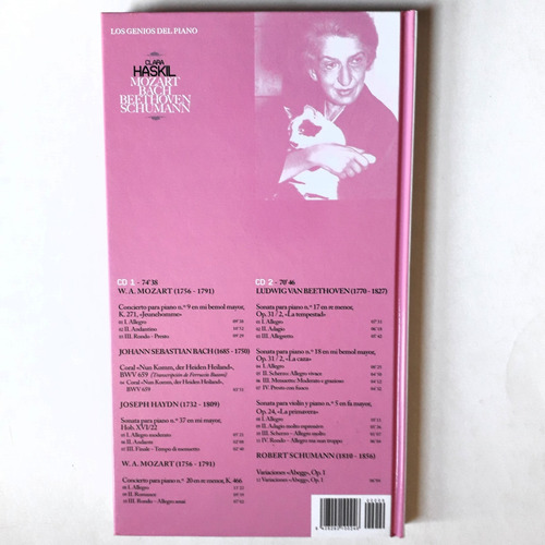 Libro + 2 Cd Clara Haskl Genios Del Piano España