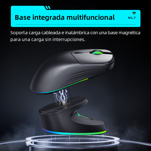 Mouse Gamer Inalambrico Ml7 Paw3311 12000dpi Recargable