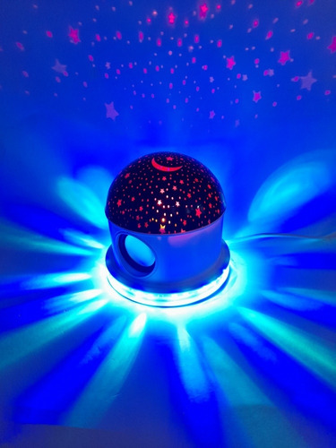 Lampara Led Rgb Luna Y Estrellas Con Parlante Bluethoo