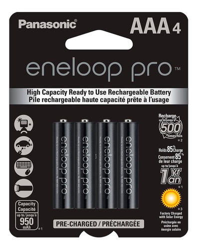 Baterías Recargable Eneloop Pro Aaa X 4unidades