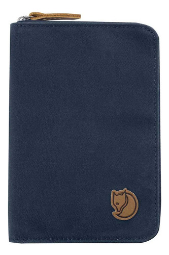 Carteira Passport Wallet Fjallraven Cor Azul Desenho Do Tecido Liso