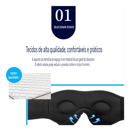 Máscara Para Ojos Sleep Music Shading 3d Con Bluetooth