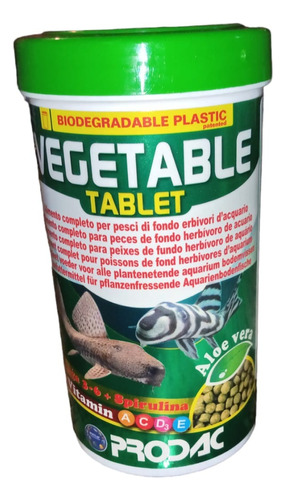 Alimento Peces De Fondo Prodac Vegetable Tablet 160grs 250ml