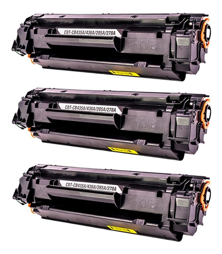 3x Compatível Toner Hp P1102w P1005 P1102 Laser P1606dn 285a
