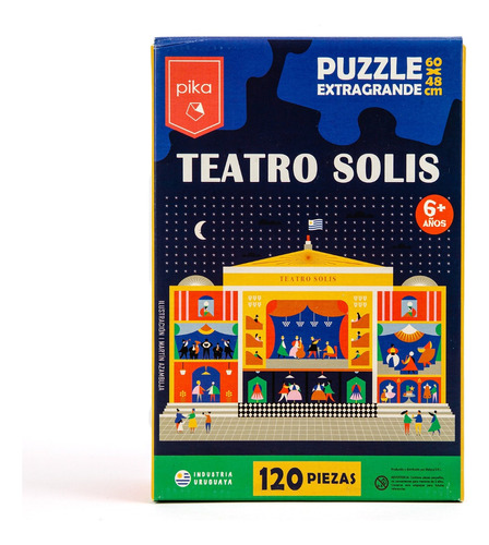 Puzzle Teatro Solís Montevideo Pika Extra Grande 120 Piezas