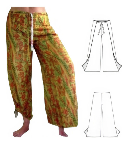 Moldería Textil Unicose *- Pantalon Pareo Mujer 0940