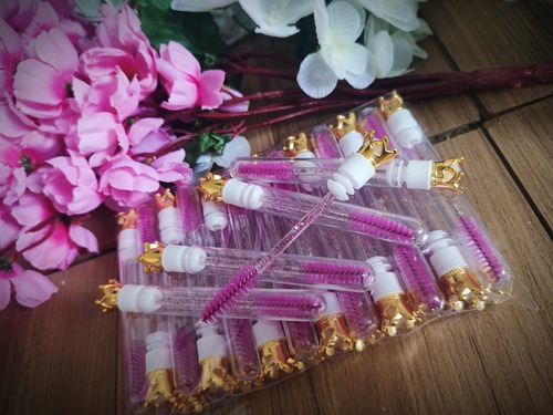 Lembrancinha Escovinha Extensão De Cílios 50 Unidades (5ml) Rosa