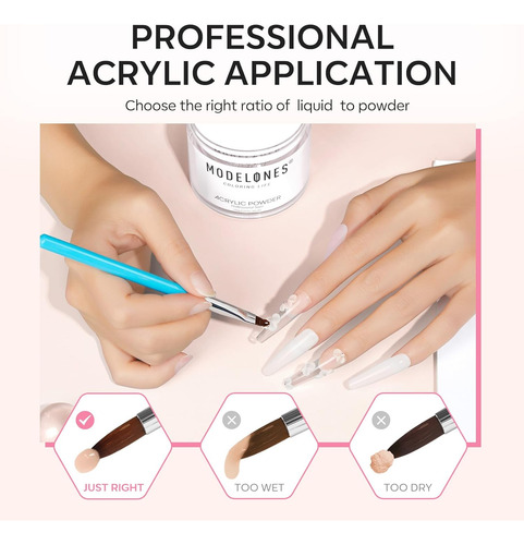 Modelos Kit De Uñas Acrílicas, Juego De Polvo Acrílico Y Líq