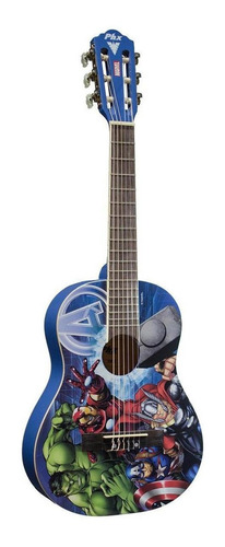 Violão clássico infantil PHX Marvel VIM-A1 para destros azul pau-rosa verniz brilhante