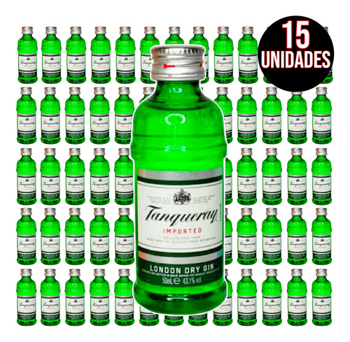 Kit 15 Mini Gin Tanqueray London Dry 50ml