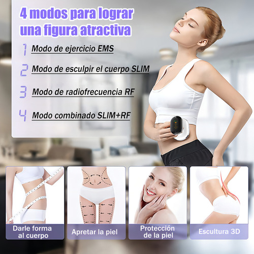 Masajeador Facial Portátil Para Belleza R F 4 Luces Ems 4en1