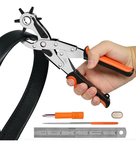 Kit Perforador De Agujeros Para Cinturon Towot, Version M...