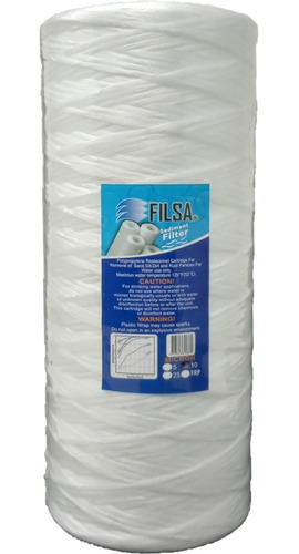 Filtro De Agua Encordado Big Blue 10 Pulgadas 10 Mc