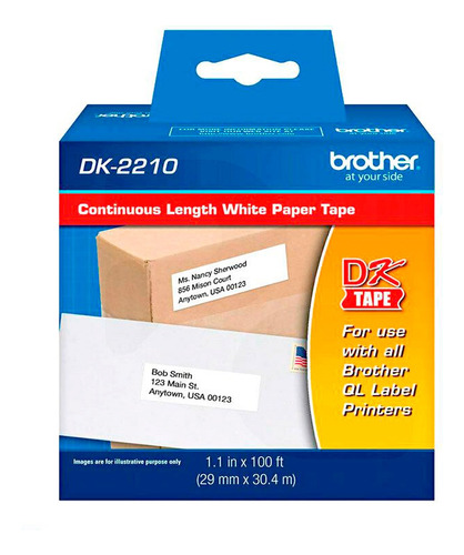 Cinta Para Impresora De Etiquetas Brother 29mmx30mts Dk-2210